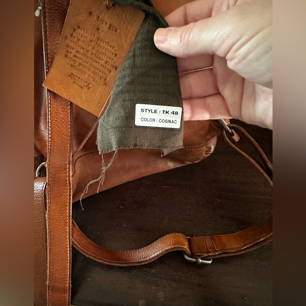 Vilencia Woven Leather Back Pack NWT - Picture 3 of 10